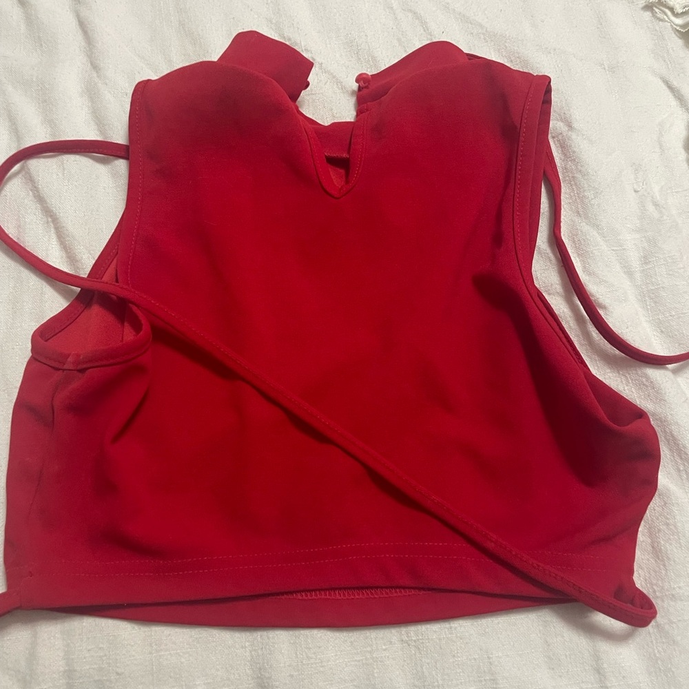 Red Crop Top - Picture 2 of 2